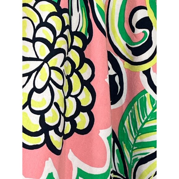 Crown and Ivy Top Womens XXL Shirt Peasant Blouse Pink Green Work Casual Floral - Picture 16 of 16